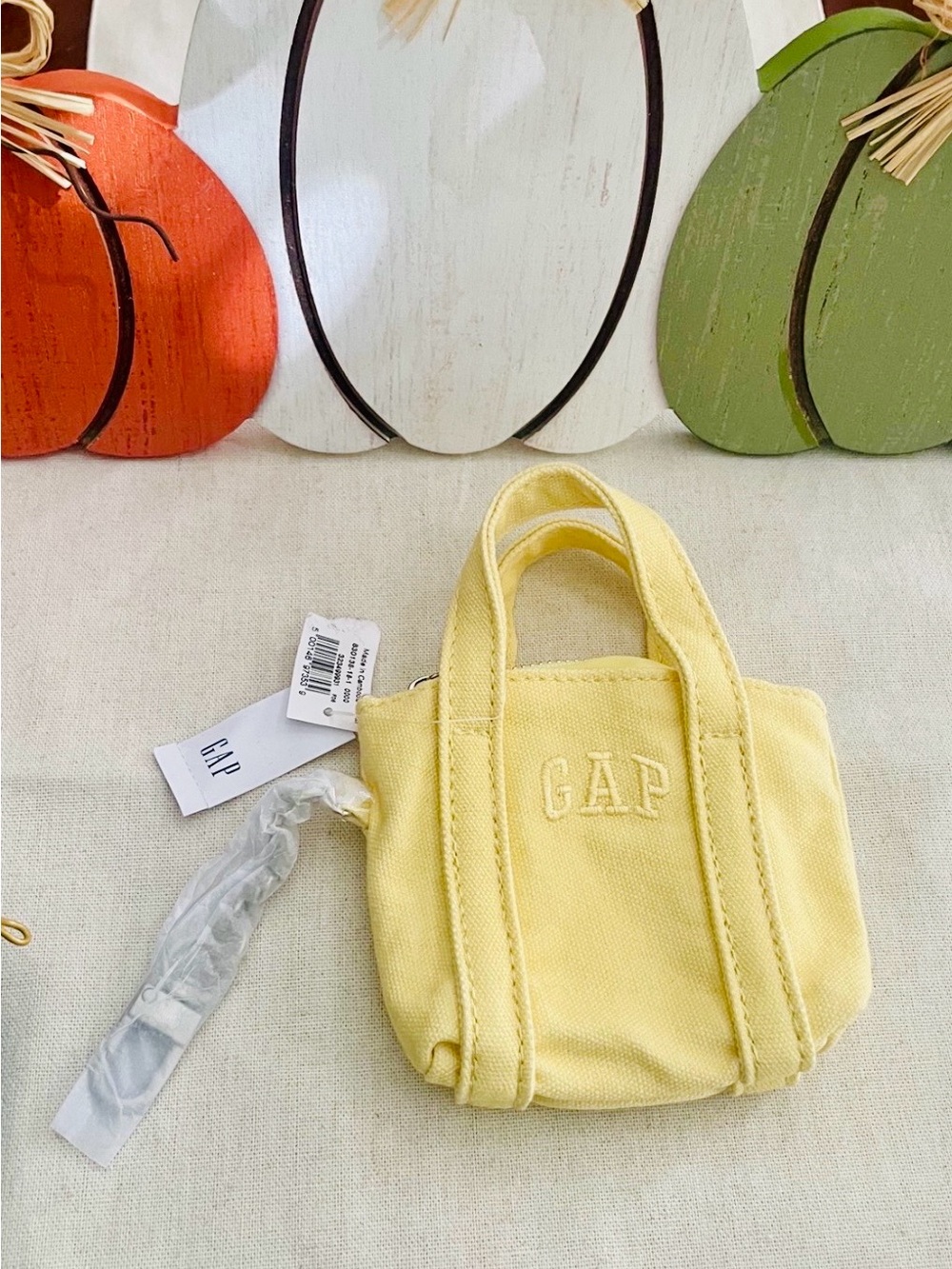 GAP Yellow Canvas Mini Tote Bag